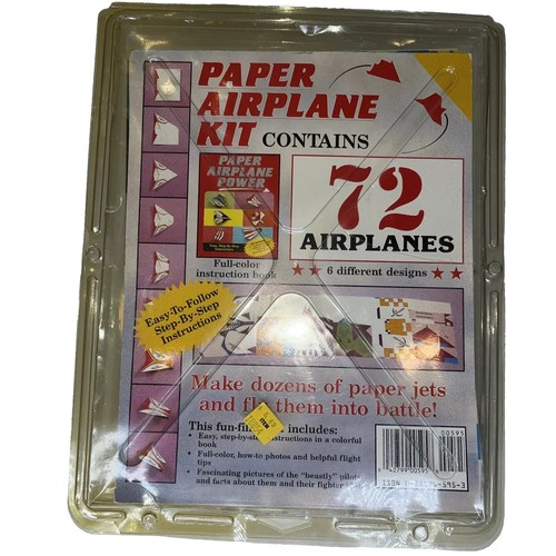 Vintage Paper Airplane Jet Fighter Kit Full Color AVIATION Different Design - 第 1/6 張圖片