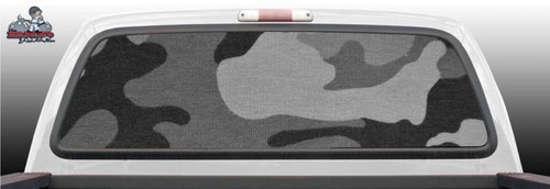Classic Camouflage Camo Fabric Gray Perf Rear Window Graphic Decal SUV ...
