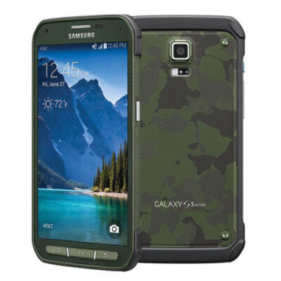 Original Samsung S5 Active SM-G870A 16GB AT&T 4G LTE Smartphone Green Good B+ US