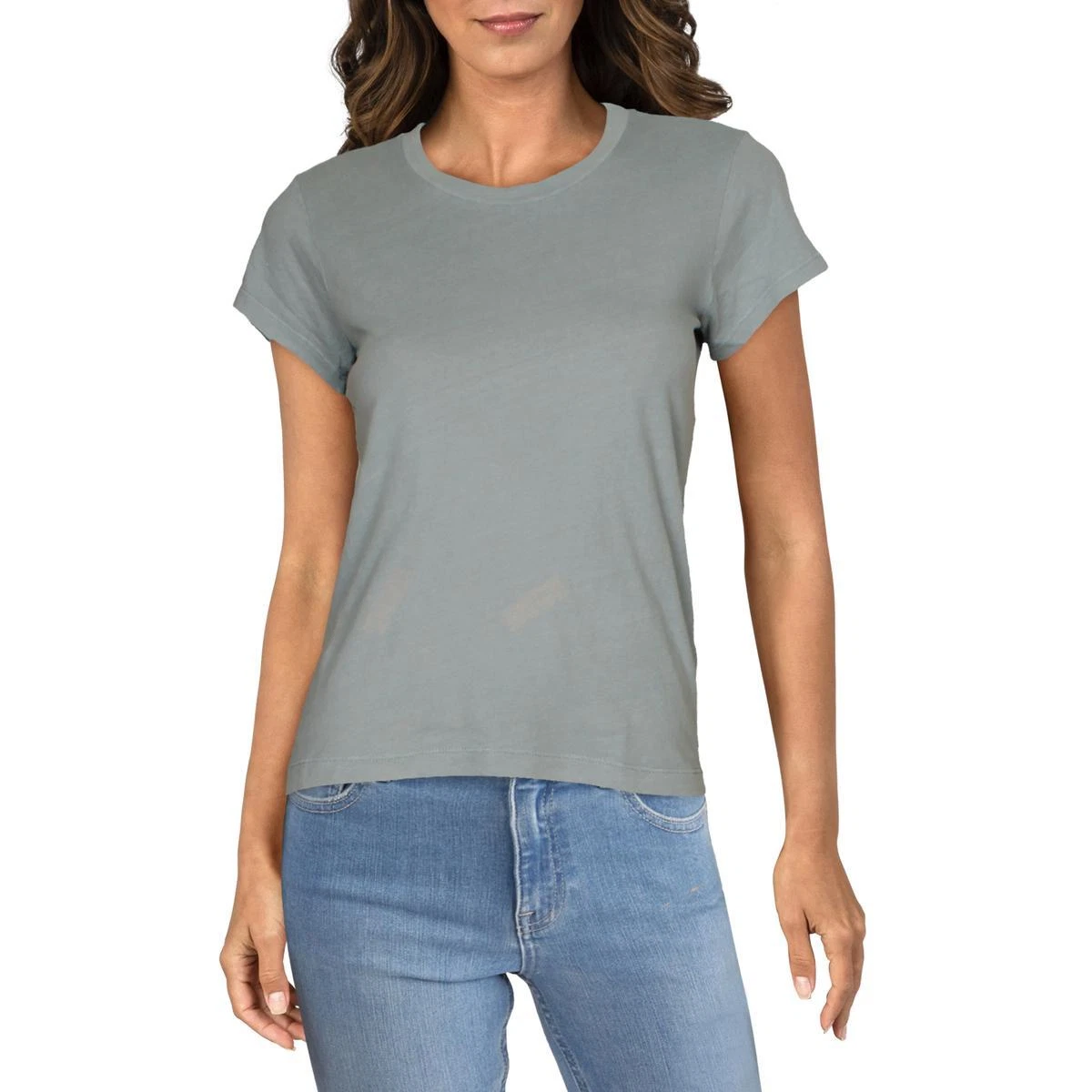 Rivet Thread Womens Distressed Garment Dyed Tee T Shirt Top BHFO
