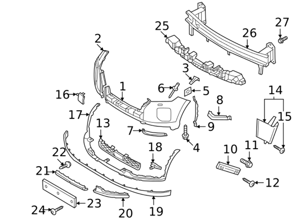 Genuine Hyundai Palisade Front Bumper Lower Cover Trim (20212022) OE
