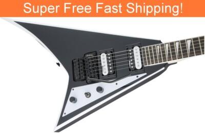Jackson Rhoads solidbody JS32 Electric Guitar - Black with White Bevels, NEW
