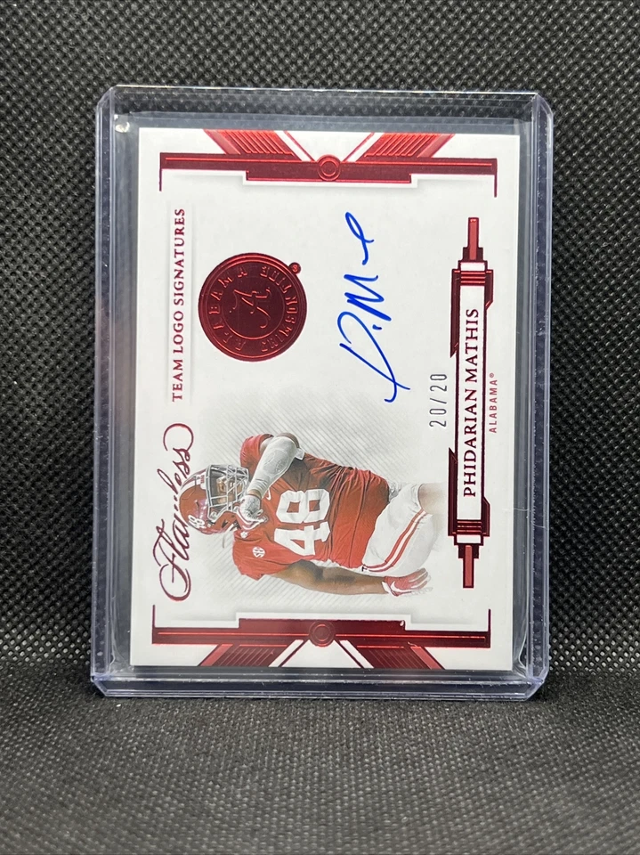 2022 Panini Flawless Phidarian Mathis Team Logo Signatures RC Auto Rookie - Image 2 of 4