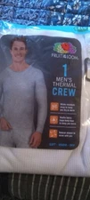 Fruit Of The Loom Mens Thermal Pant Or Crew Var Sizes White Xl 2x  Long Johns