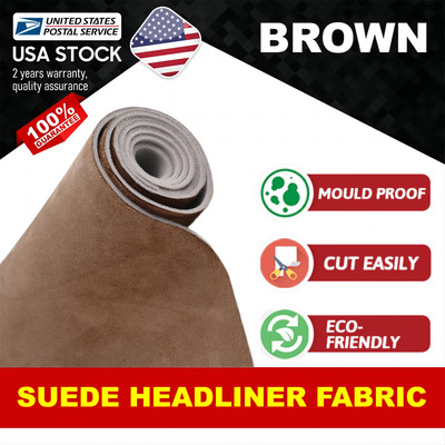 Deluxe Suede Cars Headliner Foam Material Fabric Upholstery Roof Liner Repair