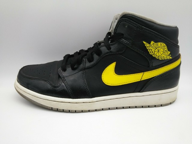 jordan 1 black and yellow mens