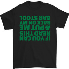 Back on My Bar Stool St Patricks Day Mens T-Shirt 100% Cotton