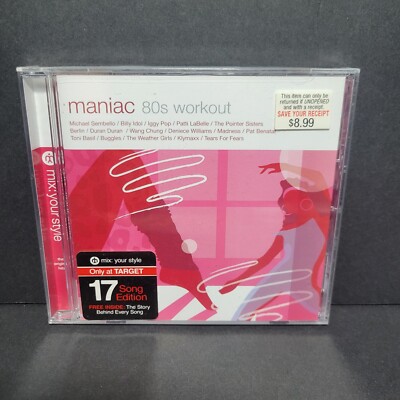 Maniac 80s Workout CD - Billy Idol, Tears For Fears, Duran Duran - NEW & SEALED