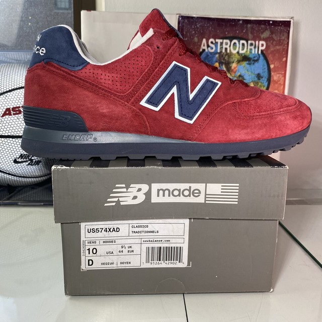 Size 10 - New Balance 574 Red Blue for 