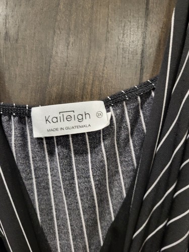 Kaileigh Jumpsuit Black And White Striped 3x New Without Tag - Picture 4 of 4