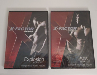 X-Factor By Weider 2 DVDs Explosion & Abs Workout (DVD, 2009) Brand New Sealed