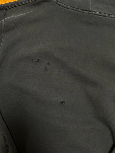F*cking Awesome Upside Down Embroidered Black Distressed Hoodie Medium *READ* - Picture 12 of 12