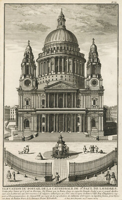 Druck ''Elevation du portail de la Cathedrale de St Paul de Londres'' Mondhare1770