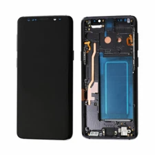 OLED Display LCD Touch Screen Digitizer +Grey Frame For Samsung Galaxy S9 G960