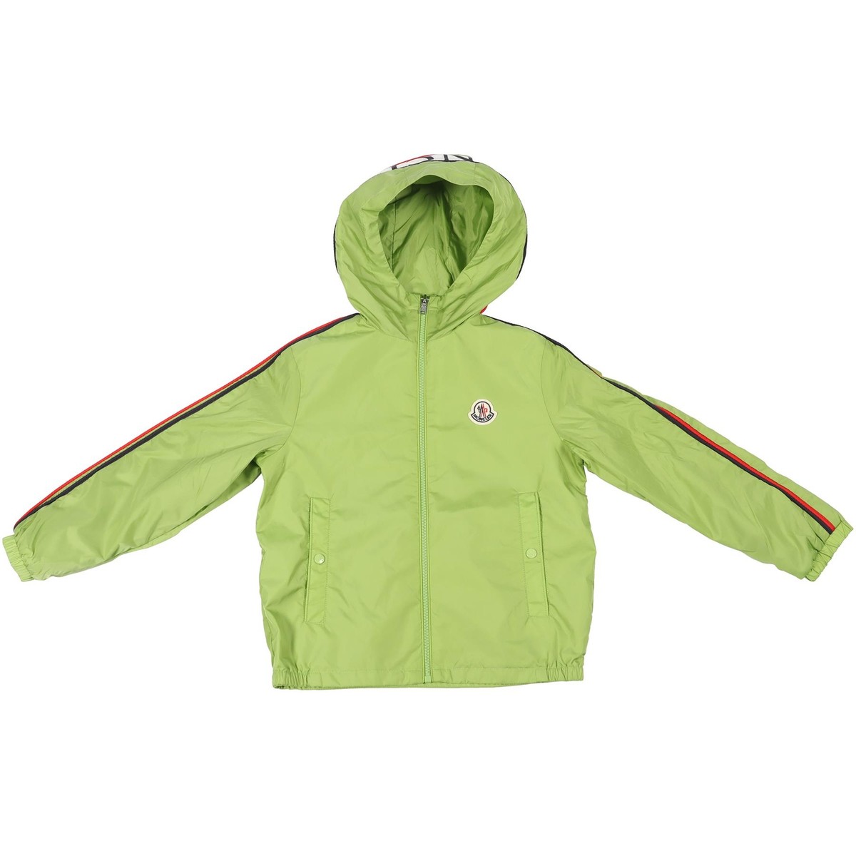 MONCLER フード付きジャケット オリーブグリーン・イエロー キッズ MONCLER フード付きジャケット オリーブグリーン・イエロー キッズ