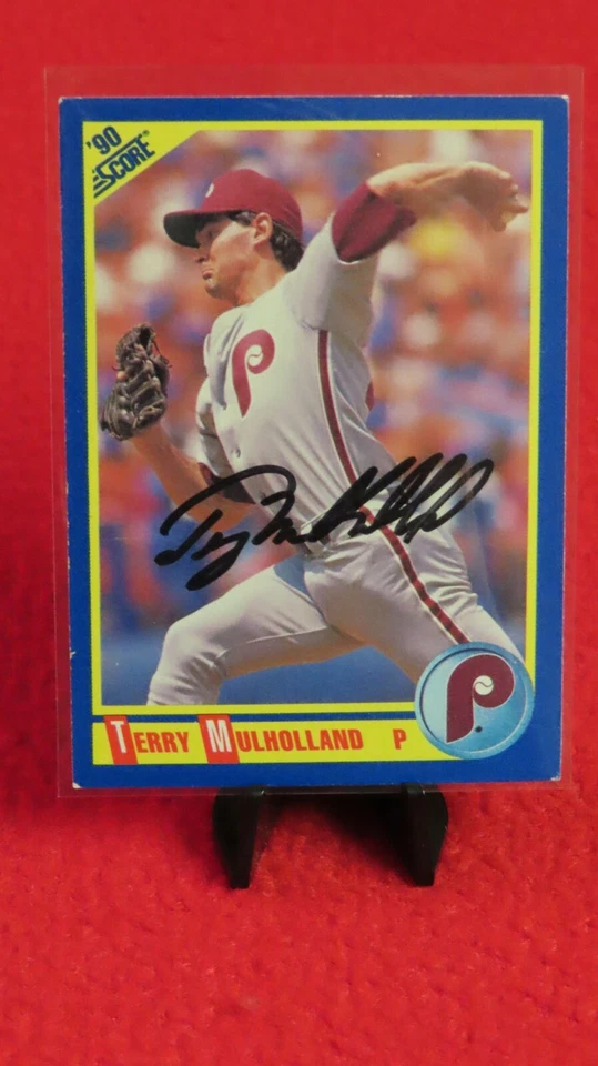 Partitura Terry Mulholland Philadelphia Phillies 1990 #542 autografiada/firmada Foto 2 de 4