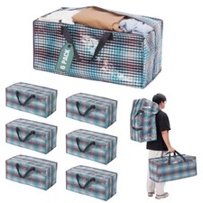 WORKPRO 6 PCS Heavy-Duty Extra Large Moving Bag Storage Tote w/Zipper Handle