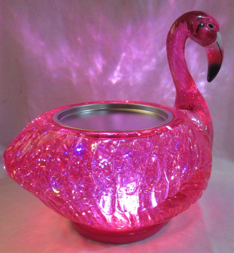 Candelabro Bath & Body Works 3 mechas GLOBO DE AGUA FLAMENCO rosa intenso brillo Foto 4 de 4