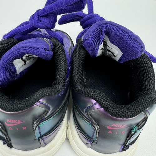 Nike Air Max 95 Toddler A09212-500 Metallic Purple & Teal Sneakers Shoes Sz 4C - Picture 9 of 11