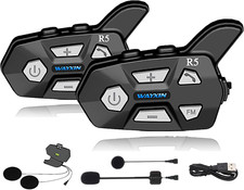 R5 1000M Interfono Moto Bluetooth Coppia Auricolare Bluetooth Casco Moto per 2 P