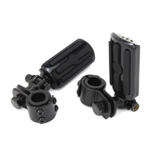 1" 1.25" Footpegs Mounts Pegs Black For Honda Shadow Phantom Spirits VT750C2 US 