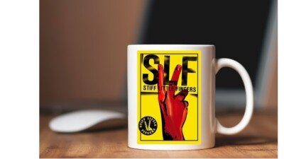 STEIFE KLEINE FINGER...ROCKMUSIK GESCHENKIDEE TASSE