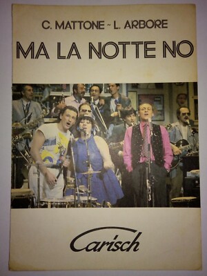 RENZO ARBORE MA LA NOTTE NO SPARTITO MUSICALE ILLUSTRATO Sheet Music Italian