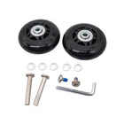 US Stock 2 Set OD 60mm Luggage Suitcase Replacement Wheels Axles Repair Wrench