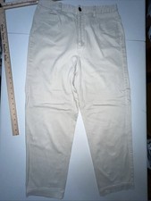 Talbots Stretch Pants Women  s Size 14 Tan Kakhi Brushed Cotton Soft Five Pocket