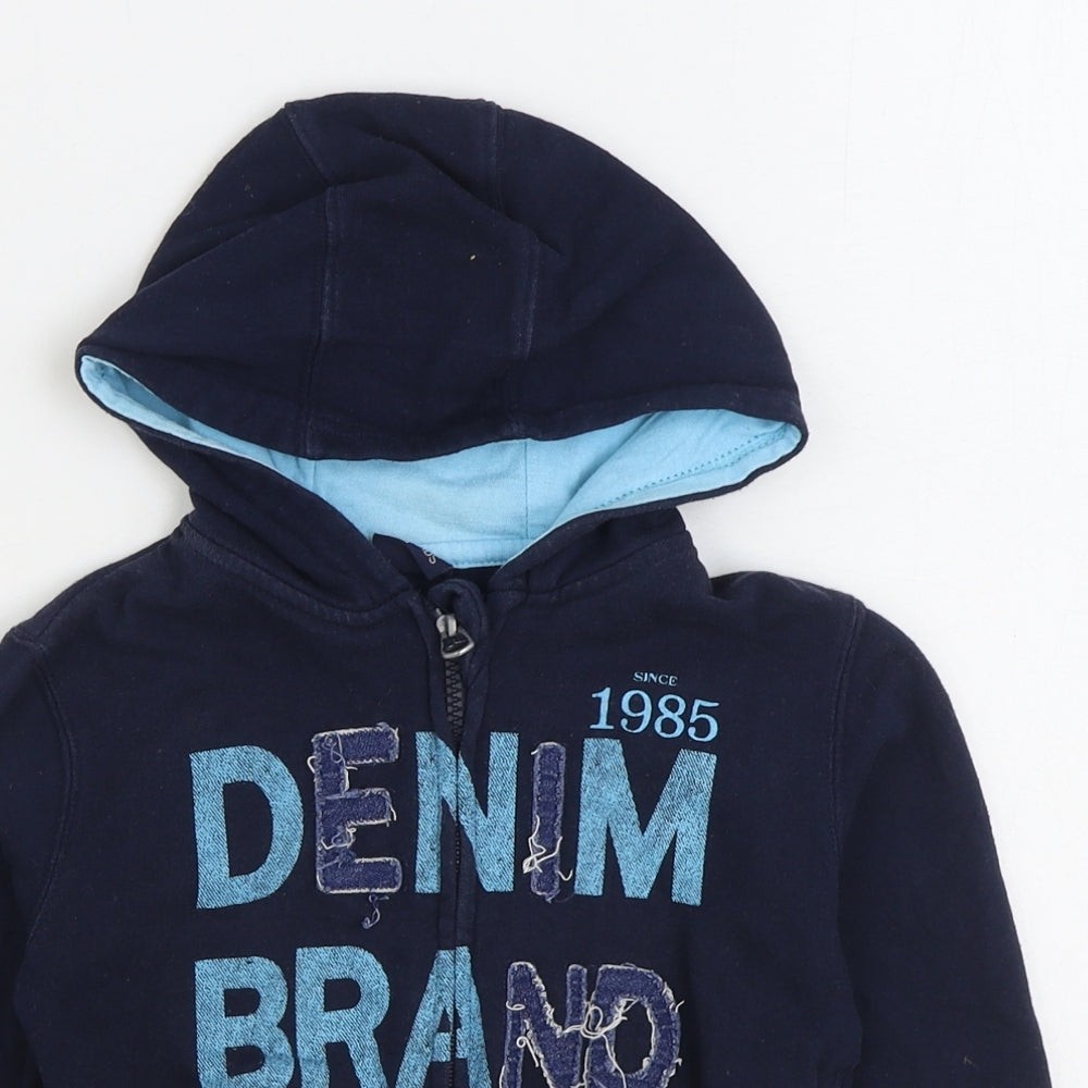 Losan Boys Full Zip Hoodie Size 4 Years UK '' Blue Denim Brand Long Sleeve image 4