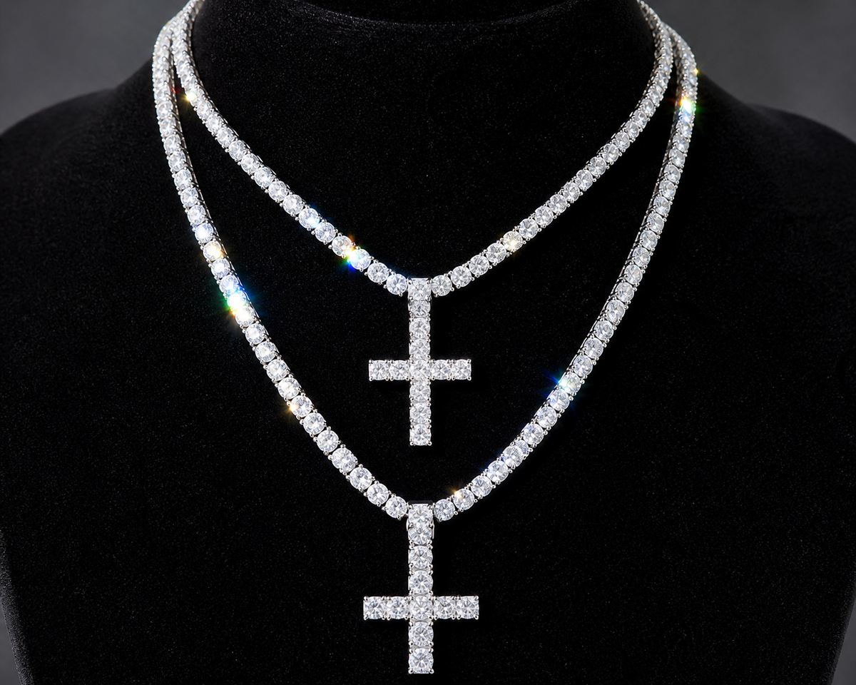 Upside Down Cross Necklace Opium Hip Hop Chain Inverted Cross | eBay