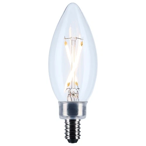 Satco Lighting S12490 3 Watt Dimmable B11 Candelabra (E12) LED - Clear - Picture 2 of 2