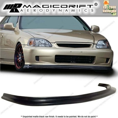 For 99-00 Honda Civic EK EK9 MDA Style Front Bumper Flat Splitter 