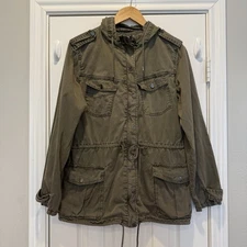 Blanc Noir Utility Jacket Women's M Hooded Military Field Gorpcore Grunge 