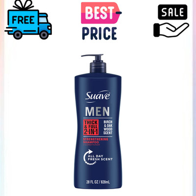 Suave Professionals Men 2-in-1 Shampoo & Conditioner, Thick & Full - 28 fl oz