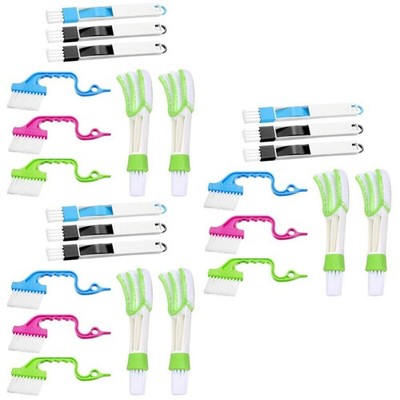 3 Pieces Fensternutbürste Multifunktionsreinigungsbürste Rillenreinigungsbürste