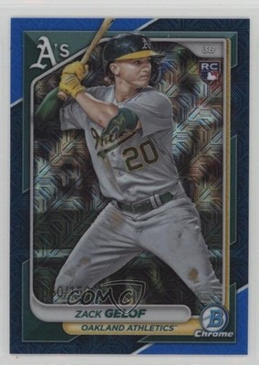 2024 Bowman Mega Box Chrome Blue Mojo Refractor 60/150 Zack Gelof Rookie RC 1g5d