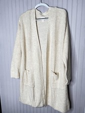 Auden Cardigan Womens 2X Open Front Knit Sweater Pockets Soft Cozy Lounge