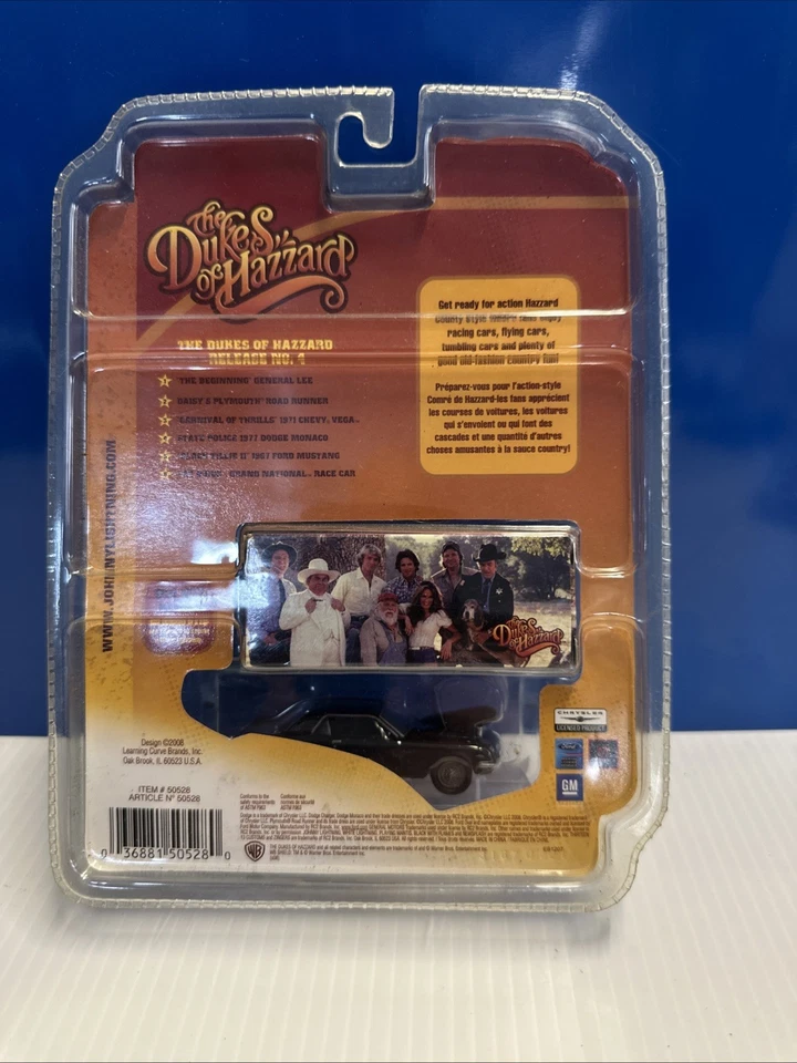 JOHNNY LIGHTNING - DUKES OF HAZZARD BLACK TILLIE II 1967 FORD MUSTANG - DIECAST - Image 2 of 2