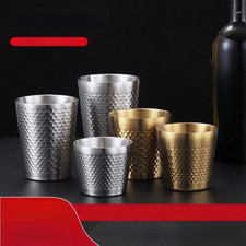 Stainless Steel Tumbler Hammered Beer Cup 304 Stainless Steel Stackable Storage