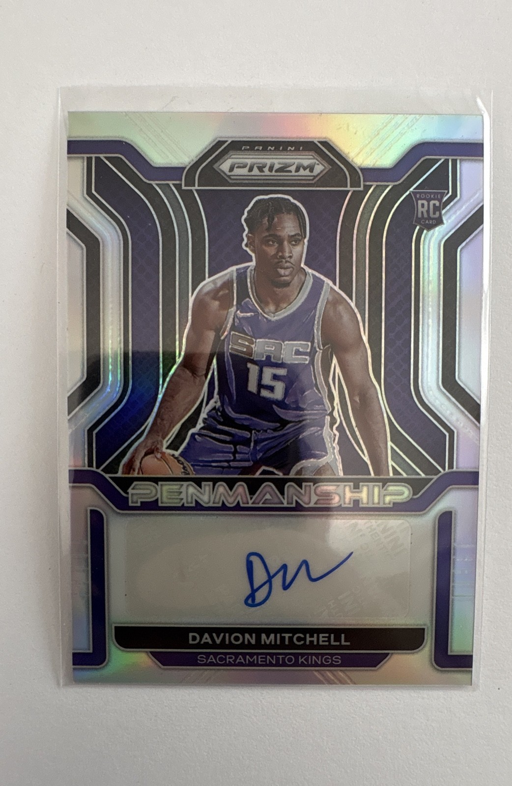 2021-22 Panini Prizm - Rookie Penmanship Davion Mitchell #RP-DAV Silver Prizm...