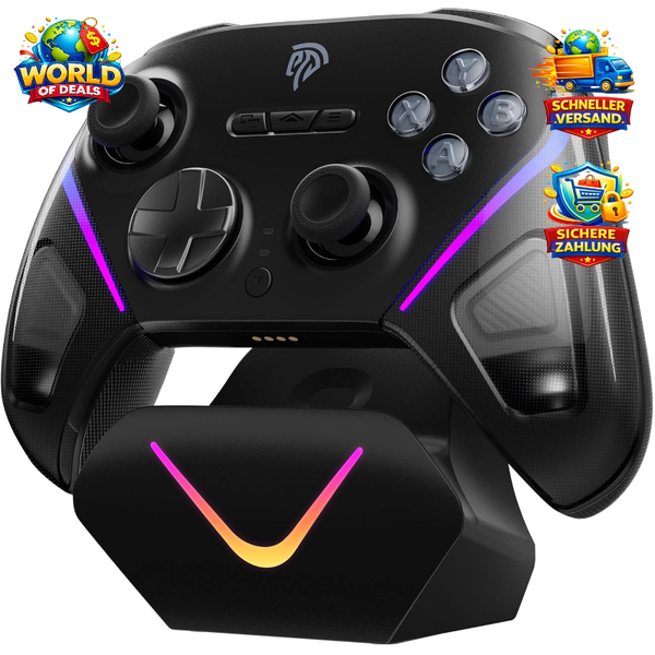Controller Wireless Mit Ladestation Tmr Joystick 1000Hz Rgb FüR Pc Switch Handy-image