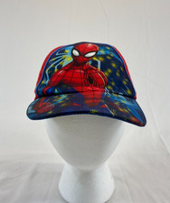 Youth Marvel Spiderman Baseball Cap Strapback Hat Blue Red Canvas Superhero OSFM