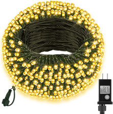 66ft 200 LED Christmas Lights, Twinkle with 8 Modes  Timer, Waterproof Outdoor/