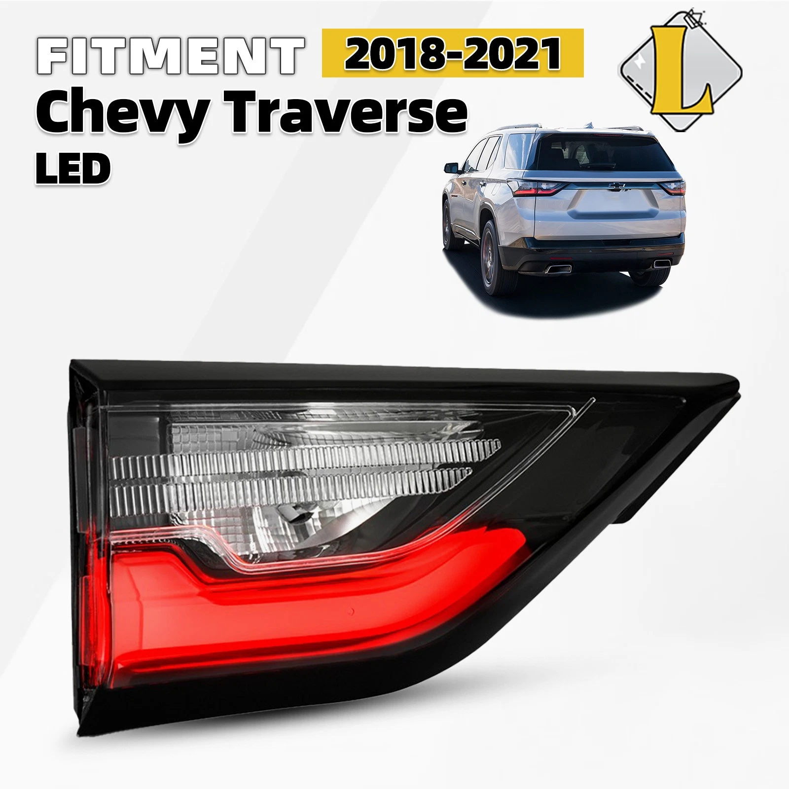 For 2018-2021 Chevy Traverse LED Tail Light Inner Left Driver Side Rear Black