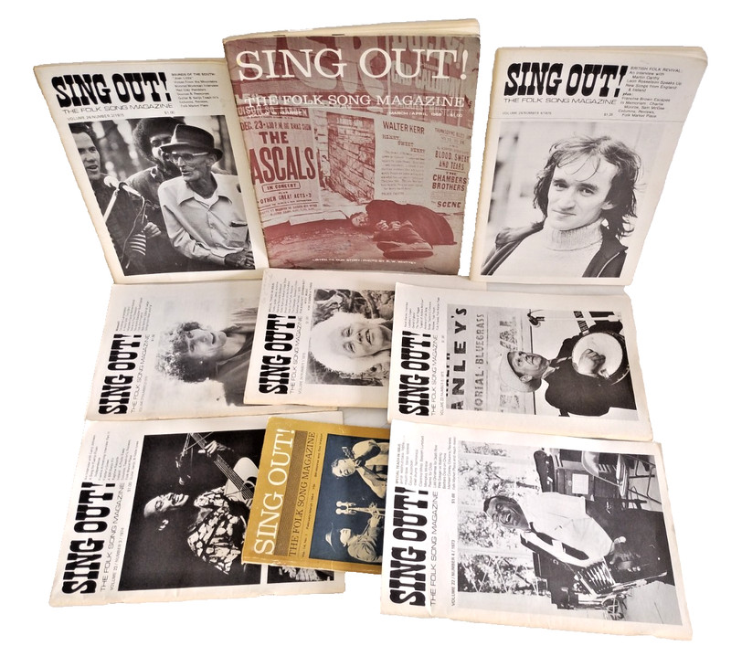 Sing Out! Magazines Lot of 9x Classic Folk Music Interviews Lessons Vintage