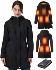 Women’s Heated Jacket 12V – 8 Heating Zones |  Windproof & Fleece Lined