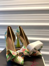 Betsey Johnson Women's Nobble Pump, Green Multi Butterfly Size 7