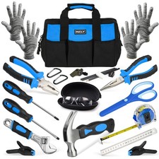 24 PCS Kids Real Tool Set with Tool Bag, Boys Small Real Hand Tools Kit, Chil...
