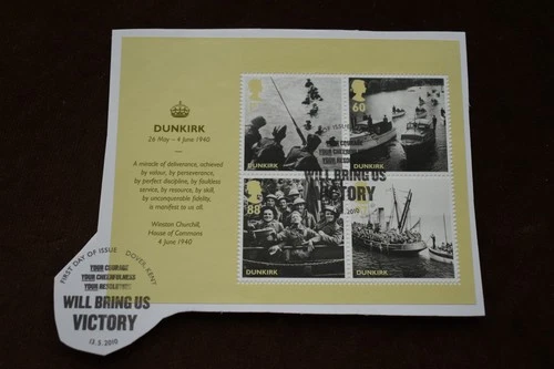 GB 2010 Britain Alone, Dunkirk m/s, Commemorative Stamps On Piece, Used, ex FDC